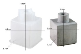 Molde silicona botellita cuadrada baja